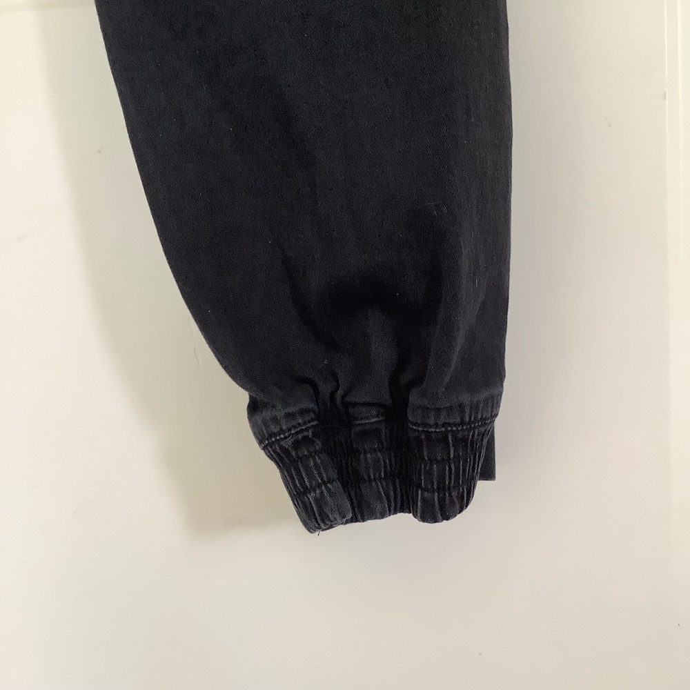 Akademiks Mens Black Stacked Canvas Joggers XL 32x30 Draw String Waist - Picture 5 of 10